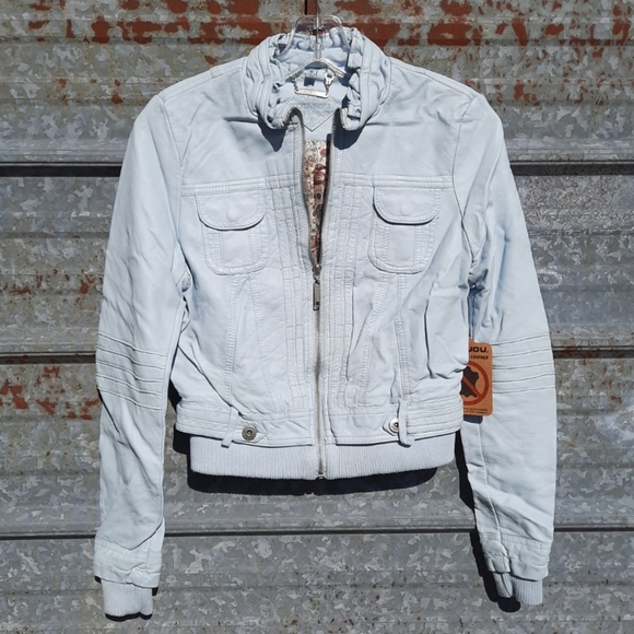 Jou Jou Baby Blue Leather Jacket - Picture 10 of 16